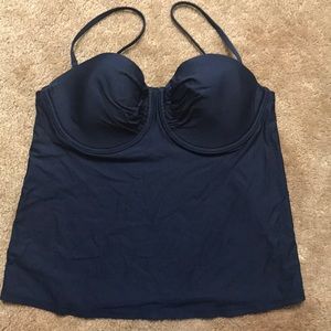 J Crew navy tankini bathing suit top